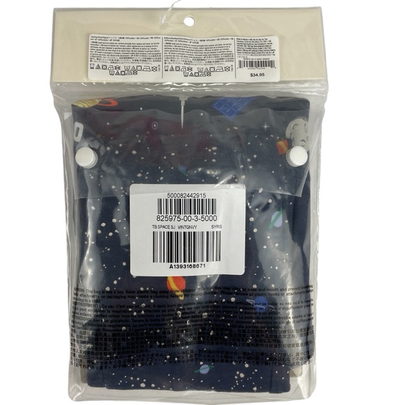 Baby Gap Kids Space Rocket 2 Piece Short Organic Cotton Pajama Set Size 5 NWT - Picture 3 of 4